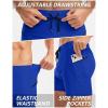imageG Gradual Mens Swimsuit Trunks with Zipper Pockets Quick Dry Swimwear Bathing Suit Swim Briefs Board Shorts for MenBlue