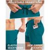 imageG Gradual Mens Swimsuit Trunks with Zipper Pockets Quick Dry Swimwear Bathing Suit Swim Briefs Board Shorts for MenLake Blue