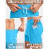 imageG Gradual Mens Swimsuit Trunks with Zipper Pockets Quick Dry Swimwear Bathing Suit Swim Briefs Board Shorts for MenLight Blue