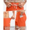 imageG Gradual Mens Swimsuit Trunks with Zipper Pockets Quick Dry Swimwear Bathing Suit Swim Briefs Board Shorts for MenOrange
