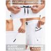 imageG Gradual Mens Swimsuit Trunks with Zipper Pockets Quick Dry Swimwear Bathing Suit Swim Briefs Board Shorts for MenWhite