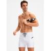 imageG Gradual Mens Swimsuit Trunks with Zipper Pockets Quick Dry Swimwear Bathing Suit Swim Briefs Board Shorts for MenWhite