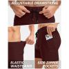 imageG Gradual Mens Swimsuit Trunks with Zipper Pockets Quick Dry Swimwear Bathing Suit Swim Briefs Board Shorts for MenWine