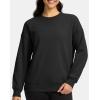 imageG Gradual Sherpa Sweatshirt for Women Fleece Sweatshirts Crewneck Pullover Warm Sweaters for WinterBlack