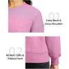 imageG Gradual Sherpa Sweatshirt for Women Fleece Sweatshirts Crewneck Pullover Warm Sweaters for WinterHeather Pink Grey