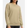 imageG Gradual Sherpa Sweatshirt for Women Fleece Sweatshirts Crewneck Pullover Warm Sweaters for WinterKhaki
