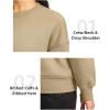 imageG Gradual Sherpa Sweatshirt for Women Fleece Sweatshirts Crewneck Pullover Warm Sweaters for WinterKhaki