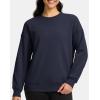 imageG Gradual Sherpa Sweatshirt for Women Fleece Sweatshirts Crewneck Pullover Warm Sweaters for WinterNavy