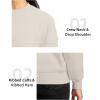 imageG Gradual Sherpa Sweatshirt for Women Fleece Sweatshirts Crewneck Pullover Warm Sweaters for WinterOffwhite