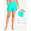 imageG Gradual Womens 3quot High Waisted Swim Board Shorts with Pockets Quick Dry Swimsuit Bottoms Bathing Suit for Women with LinerCyan
