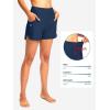 imageG Gradual Womens 3quot High Waisted Swim Board Shorts with Pockets Quick Dry Swimsuit Bottoms Bathing Suit for Women with LinerDark Blue