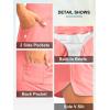 imageG Gradual Womens 3quot High Waisted Swim Board Shorts with Pockets Quick Dry Swimsuit Bottoms Bathing Suit for Women with LinerHyper Pink