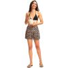 imageG Gradual Womens 3quot High Waisted Swim Board Shorts with Pockets Quick Dry Swimsuit Bottoms Bathing Suit for Women with LinerLeopard