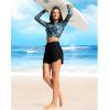 imageG Gradual Womens 4 High Waisted Swim Board Shorts Quick Dry Swimming Bathing Suit Bottoms for Women with Pockets LinerBlack