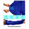imageG Gradual Womens 4 High Waisted Swim Board Shorts Quick Dry Swimming Bathing Suit Bottoms for Women with Pockets LinerBlue