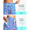 imageG Gradual Womens 4 High Waisted Swim Board Shorts Quick Dry Swimming Bathing Suit Bottoms for Women with Pockets LinerBlue Flower