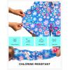 imageG Gradual Womens 4 High Waisted Swim Board Shorts Quick Dry Swimming Bathing Suit Bottoms for Women with Pockets LinerBlue Flower