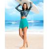 imageG Gradual Womens 4 High Waisted Swim Board Shorts Quick Dry Swimming Bathing Suit Bottoms for Women with Pockets LinerCyan