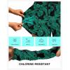 imageG Gradual Womens 4 High Waisted Swim Board Shorts Quick Dry Swimming Bathing Suit Bottoms for Women with Pockets LinerLeaf