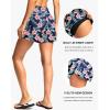 imageG Gradual Womens 4 High Waisted Swim Board Shorts Quick Dry Swimming Bathing Suit Bottoms for Women with Pockets LinerNavy Flower