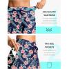 imageG Gradual Womens 4 High Waisted Swim Board Shorts Quick Dry Swimming Bathing Suit Bottoms for Women with Pockets LinerNavy Flower