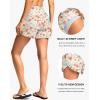 imageG Gradual Womens 4 High Waisted Swim Board Shorts Quick Dry Swimming Bathing Suit Bottoms for Women with Pockets LinerOrange Flower
