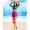 imageG Gradual Womens 4 High Waisted Swim Board Shorts Quick Dry Swimming Bathing Suit Bottoms for Women with Pockets LinerRosy