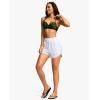 imageG Gradual Womens 4 High Waisted Swim Board Shorts Quick Dry Swimming Bathing Suit Bottoms for Women with Pockets LinerWhite