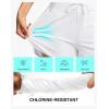 imageG Gradual Womens 4 High Waisted Swim Board Shorts Quick Dry Swimming Bathing Suit Bottoms for Women with Pockets LinerWhite