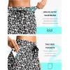 imageG Gradual Womens 4 High Waisted Swim Board Shorts Quick Dry Swimming Bathing Suit Bottoms for Women with Pockets LinerWhite Flower