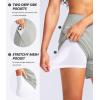 imageG Gradual Womens 5quot High Waisted Swim Board Shorts Quick Dry UPF 50 Swimming Beach Shorts for Women with Liner PocketsBright Grey