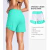 imageG Gradual Womens 5quot High Waisted Swim Board Shorts Quick Dry UPF 50 Swimming Beach Shorts for Women with Liner PocketsCyan