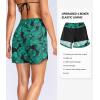 imageG Gradual Womens 5quot High Waisted Swim Board Shorts Quick Dry UPF 50 Swimming Beach Shorts for Women with Liner PocketsLeaf