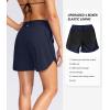 imageG Gradual Womens 5quot High Waisted Swim Board Shorts Quick Dry UPF 50 Swimming Beach Shorts for Women with Liner PocketsNavy