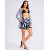 imageG Gradual Womens 5quot High Waisted Swim Board Shorts Quick Dry UPF 50 Swimming Beach Shorts for Women with Liner PocketsNavy Flower