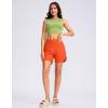 imageG Gradual Womens 5quot High Waisted Swim Board Shorts Quick Dry UPF 50 Swimming Beach Shorts for Women with Liner PocketsOrange