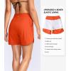 imageG Gradual Womens 5quot High Waisted Swim Board Shorts Quick Dry UPF 50 Swimming Beach Shorts for Women with Liner PocketsOrange