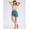 imageG Gradual Womens 5quot High Waisted Swim Board Shorts Quick Dry UPF 50 Swimming Beach Shorts for Women with Liner PocketsPetrol Blue