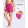 imageG Gradual Womens 5quot High Waisted Swim Board Shorts Quick Dry UPF 50 Swimming Beach Shorts for Women with Liner PocketsRosy