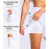 imageG Gradual Womens 5quot High Waisted Swim Board Shorts Quick Dry UPF 50 Swimming Beach Shorts for Women with Liner PocketsWhite