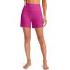 imageG Gradual Womens 5quot High Waisted Swim Board Shorts with Phone Pockets UPF 50 Quick Dry Beach Shorts for Women with LinerPlum
