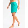 imageG Gradual Womens 7quot High Waisted Swim Board Shorts with Pockets Quick Dry Beach Swimming Shorts for Women with LinerAqua