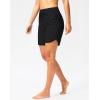 imageG Gradual Womens 7quot High Waisted Swim Board Shorts with Pockets Quick Dry Beach Swimming Shorts for Women with LinerBlack