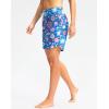 imageG Gradual Womens 7quot High Waisted Swim Board Shorts with Pockets Quick Dry Beach Swimming Shorts for Women with LinerBlue Flower