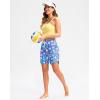 imageG Gradual Womens 7quot High Waisted Swim Board Shorts with Pockets Quick Dry Beach Swimming Shorts for Women with LinerBlue Flower