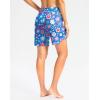 imageG Gradual Womens 7quot High Waisted Swim Board Shorts with Pockets Quick Dry Beach Swimming Shorts for Women with LinerBlue Flower