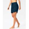 imageG Gradual Womens 7quot High Waisted Swim Board Shorts with Pockets Quick Dry Beach Swimming Shorts for Women with LinerDark Blue
