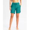imageG Gradual Womens 7quot High Waisted Swim Board Shorts with Pockets Quick Dry Beach Swimming Shorts for Women with LinerLake Blue