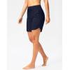 imageG Gradual Womens 7quot High Waisted Swim Board Shorts with Pockets Quick Dry Beach Swimming Shorts for Women with LinerNavy