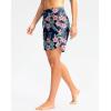 imageG Gradual Womens 7quot High Waisted Swim Board Shorts with Pockets Quick Dry Beach Swimming Shorts for Women with LinerNavy Flower